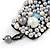 Handmade Cream/ Grey Faux Pearl, Jewelled, Fabric Wristband Bracelet - 15cm L/ 4cm Ext - view 8