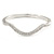 Silver Plated Crystal 'Wave' Bangle Bracelet - 19cm L