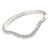 Silver Plated Crystal 'Wave' Bangle Bracelet - 19cm L - view 4