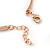 Romantic CZ Rose with Dangling Pearl Bracelet In Rose Gold Metal - 15cm L/ 3cm Ext (For Small Wrist) - view 4