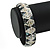 Grey/ White Mosaic Shell Component Resin Bangle Bracelet - 18cm L/ Medium - view 4