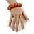 Orange Shell Flex Bracelet - 17cm L - view 2