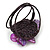 Purple Shell Bead Flower Wired Flex Bracelet - Adjustable - view 5