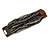Black/ Grey Glass Bead Multistrand Flex Bracelet With Wooden Closure - 19cm L - view 5