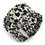 Bohemian Beaded Cuff Bangle with Sequin (Black/ White/ Peacock) - Adjustable - view 4