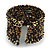 Bohemian Beaded Cuff Bangle with Sequin (Black/ Bronze/ Gold) - Adjustable - view 4