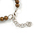 Grey/ Brown Glass Bead Multistrand Bracelet - 18cm L/ 4cm Ext - view 5