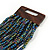 Peacock Glass Bead Multistrand Flex Bracelet With Wooden Closure - 19cm L - view 7