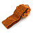Statement Beaded Flower Stretch Bracelet In Burnt Orange - 18cm L - Adjustable - view 5