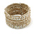 Bohemian Beaded Cuff Bangle with Sequin (Antique White) - Adjustable - view 4