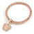 Set Of 3 Thick Mesh Flex Bracelets with Butterfly Charm in Gold/ Silver/ Rose Gold - 19cm L - view 6