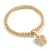 Set Of 3 Thick Mesh Flex Bracelets with Butterfly Charm in Gold/ Silver/ Rose Gold - 19cm L - view 7