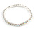 Slim AB Crystal Flex Bracelet In Silver Tone Metal - up to 17cm L - For Small Wrist - view 5