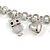 Statement Owl/ Heart Charm with Chunky Chain Bracelet In Silver Tone - 19cm L/ 5cm Ext - view 3