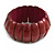 Lustrous Burgundy Red Wooden Flex Bracelet - up to 19cm L - view 4