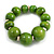Lime Green Graduated Wood Bead Flex Bracelet - 18cm Long