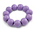 Lilac Round Bead Wood Flex Bracelet - 19cm Long