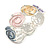 Pastel Multi Enamel Rose Flower Flex Bracelet In Silver Tone - 18cm Long - view 5