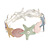 Pastel Multi Enamel Textured Starfish and Shell Flex Bracelet In Silver Tone - 20cm Long - view 5