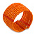 Orange Glass Bead Flex Cuff Bracelet - Medium