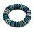 Blue/ White/ Teal Shell Flex Bracelet - 18cm L - Medium - view 4