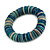 Blue/ White/ Teal Shell Flex Bracelet - 18cm L - Medium - view 5