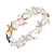 Pastel Multicoloured Enamel Starfish Flex Bracelet in Silver Tone - 20cm Long - view 5