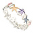 Pastel Multicoloured Enamel Starfish Flex Bracelet in Silver Tone - 20cm Long - view 6
