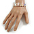 Pastel Multicoloured Enamel Starfish Flex Bracelet in Silver Tone - 20cm Long - view 2