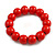 Red Painted Round Bead Wood Flex Bracelet - M/L - view 4