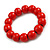 Red Painted Round Bead Wood Flex Bracelet - M/L - view 2