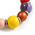 Wood Bead with Animal Print Flex Bracelet in Multi/ Size M - view 5
