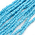 Light Blue Glass Bead Multistrand Flex Bracelet With Wooden Closure - 19cm L - view 6
