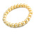 8mm/ Canary Yellow Glass Bead Flex Bracelet - Size M