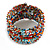 Bohemian Wide Beaded Cuff Bangle with Sequin (Multicoloured) - Adjustable - view 7