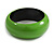 Salad Green Round Wooden Bangle Bracelet (Natural Irregularities) - Medium Size - view 2
