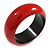 Red Round Wooden Bangle Bracelet (Natural Irregularities) - Medium Size