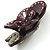 Contemporary Burgundy Plastic Rose Brooch - view 2