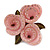 Bunch Of Roses Pink Plastic Brooch - view 2