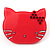 Little Kitty Plastic Brooch (Pink) - view 4