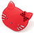 Little Kitty Plastic Brooch (Pink) - view 3
