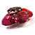 Asymmetrical Red Bold Plastic Brooch - view 5