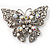 Clear Crystal Filigree Butterfly Brooch - view 9