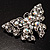 Clear Crystal Filigree Butterfly Brooch - view 7