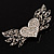 Heart & Wings Clear Crystal Fashion Brooch - view 3