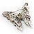 Dazzling Light Blue Crystal Butterfly Brooch - view 6