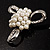 Fancy Simulated Pearl Bow Brooch - view 3