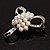 Fancy Simulated Pearl Bow Brooch - view 5