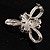 Fancy Simulated Pearl Bow Brooch - view 6