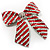 Large Enamel Crystal Bow Brooch (Red) - view 11